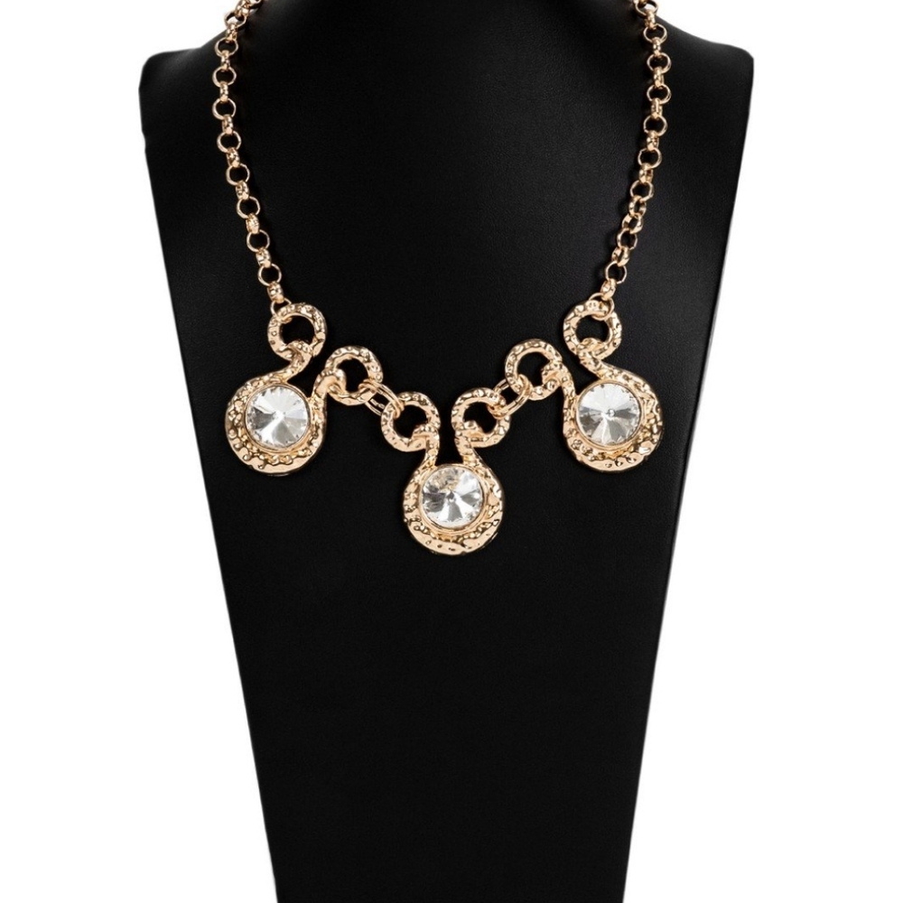 Paparazzi Gold Necklace with Silver Accents Hypnotized Gold Fashion Jewelry